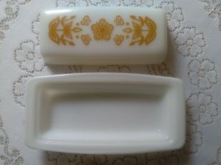 Vintage Pyrex Butterfly Gold Butter Dish - GEMCO ? Salt and Pepper Shakers 2