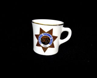 Homer Laughlin China California Highway Patrol Badge 3 " Mug