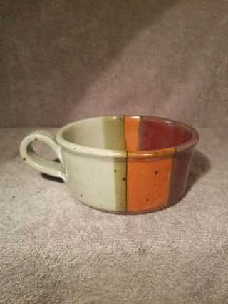 Hanselmann Art Pottery Stoneware Soup Bowl Vintage Hp Approx.  5 1/2 " In Diameter