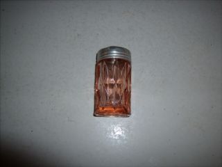 Vintage Jeannette Windsor Diamond Pink Glass Salt Or Pepper Shaker