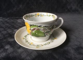 Rare Vintage Lomonosov Russian Imperial Porcelain Lace Edge Teacup And Saucer