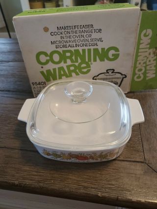 Corning Ware Spice Of Life Saucepan 1 Qt Covered With Lid A - 1 - 8 - Sr - Opened Box