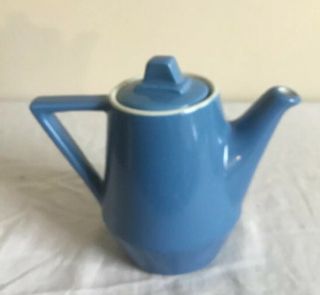 Vintage Hall Coffee Pot Amtrak 1970s Teapot & Hook Lid Cadet Blue Special Ed