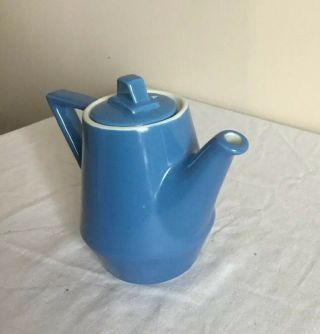 Vintage Hall Coffee Pot AMTRAK 1970s Teapot & Hook Lid Cadet Blue special ed 2