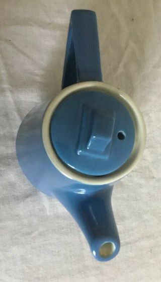 Vintage Hall Coffee Pot AMTRAK 1970s Teapot & Hook Lid Cadet Blue special ed 3