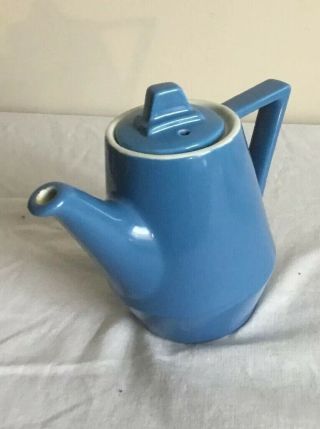 Vintage Hall Coffee Pot AMTRAK 1970s Teapot & Hook Lid Cadet Blue special ed 4