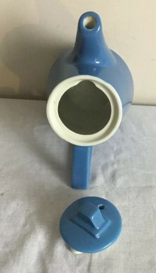 Vintage Hall Coffee Pot AMTRAK 1970s Teapot & Hook Lid Cadet Blue special ed 6