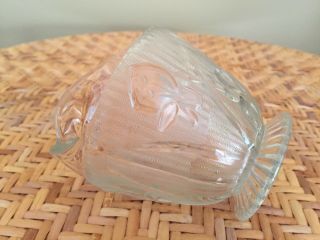 Vintage Jeannette Glass Iris and Herringbone Creamer Clear Depression Glass 3