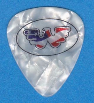 Waylon Jennings Signature Guitar Pick Country Logo Concert Red White Blue Eagle