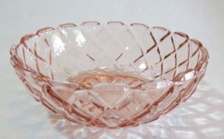 Anchor Hocking Waterford Waffle Pink 4 ¾” Individual Berry Bowl (s)