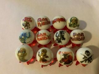 Iron Maiden Heavy Metal Band 5/8 Size Marbles,  Stands