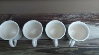 Vintage Pfaltzgraff Heritage coffee mugs tall white set of 4 USA 4