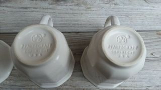 Vintage Pfaltzgraff Heritage coffee mugs tall white set of 4 USA 6