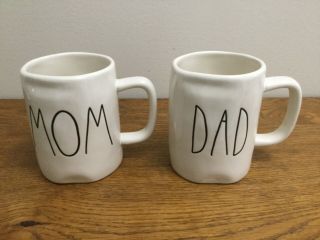 2 Rae Dunn Mom And Dad Mugs