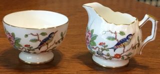 Aynsley Pembroke Fine English Bone China Miniature Creamer & Sugar Bowl