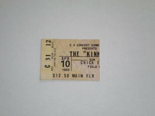 The Kinks Concert Ticket Stub - 1983 - State Of Confusion Tour - " Come Dancing " - Il
