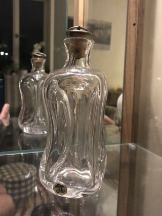 An Ekenas Glass Kluk Kluk Style Swedish Oil/vinegar Bottle With Cork Stopper