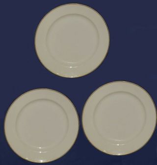 Set Of 3 Haviland Limoges France Gold Rim Salad Plate - 8 - 1/2 "