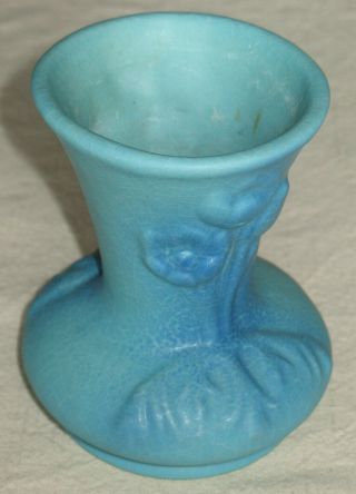 Van Briggle Pottery Turquoise Green Blue Tulip Vase 5 " Matte Glaze 24