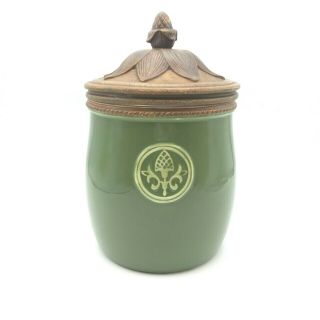 Discontinued Fitz & Floyd Giardino Harvest Themed Medium Canister With Lid
