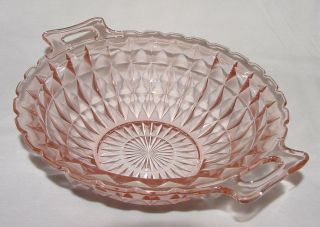 Perfect Vintage Pink " Windsor Diamond " 9 Inch Double Handled Bowl