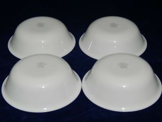Corelle By Corning SPLENDOR 18 Ounce Soup/Cereal Bowls Set of 4 White w/ Red Rim 3