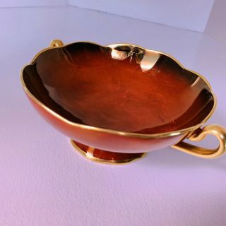 Carlton Ware England Rouge Royale Red & Gold Art Deco Candy Bowl