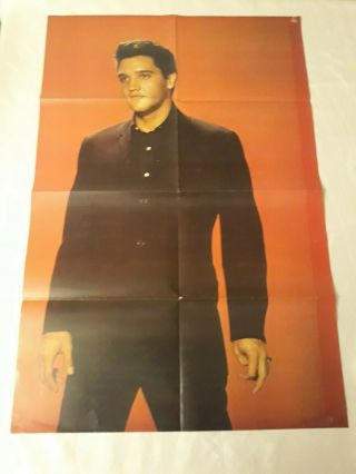 Vintage Elvis Presley Folded Poster - 1970s / 80s Issue 21 " X 31 "