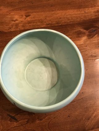 Vintage Collectible McCoy Pottery Jade Green Dogwood Footed Planter Bowl 2