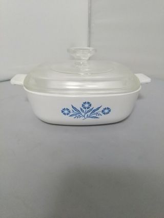 Vintage Corning Ware Blue Cornflower P - 1 - B 1 Qt Quart Casserole Dish