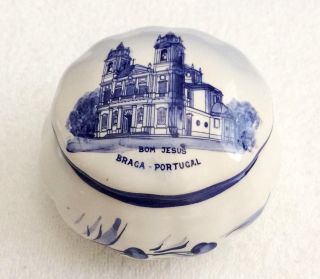 Braga - Portugal Bom Jesus Hand Painted Dresser Ceramic Box