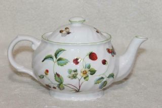 Teapot Tea Pot Fine Earthenware James Kent Old Foley Staffordshire Strawberry