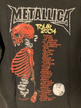 Metallica Madly In Anger With The World US Tour 2004 Metal Slipknot Slayer Black 3