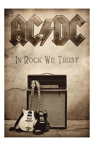 Ac/dc Poster Photo 11x17 In / 28x43 Cm Angus Young Malcom Young Brian Johnson