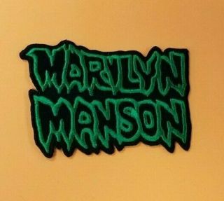 Marilyn Manson Green Logo Embroidered Patch