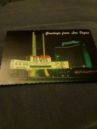 Elvis Presley Related Postcard From Las Vegas Early 1970 