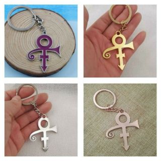 Prince Symbol Keychain,  Purple Rain,  4 Colors To Choose From