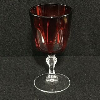 Ruby Red Crystal D’arques France Port Glass Cut To Clear Wine Sherry 4