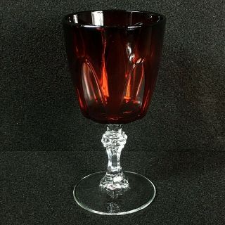 Ruby Red Crystal D’arques France Port Glass Cut To Clear Wine Sherry 5