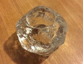 Kosta Boda Glass Snowball Tea - Light Candle Holder