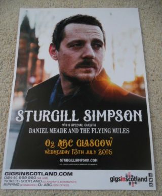 Sturgill Simpson - July 2016 Live Music Show Memorabilia Concert Gig Tour Poster