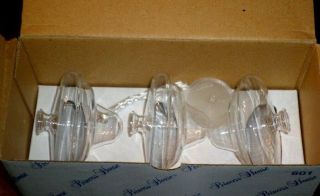 Princess House Set Of 3 Crystal Floating Oil Lamps 601