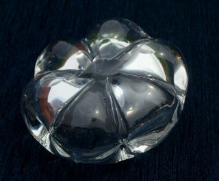 Vintage Norwegian Crystal Art Glass Bowl Ash Tray Scandinavian Handmade 4