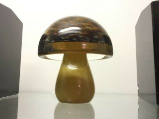Vintage 1970s Wedgwood Glass Mushroom Ornament Decor Gift
