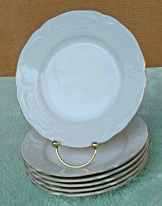 6 Rosenthal Classic Ivory With Gold Band Bread Plates 6 ¾” Germany