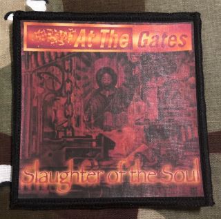 At The Gates Slaughter Of The Soul Printed Patch A047p Entombed Carnage Carcass
