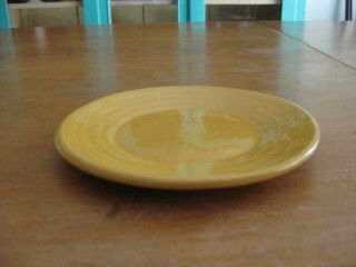 Vintage Bauer Pottery Los Angeles Ring Ware 5 " Sherbet Plate Chinese Yellow