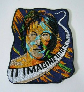John Lennon - Imagine - Embroidered Iron - On Patch - 3.  5 "