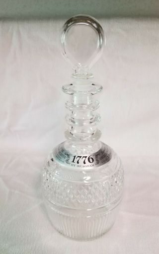 Seagrams 1776 Whiskey Decanter Designed By Tiffany & Co.  Clear Crystal Glass