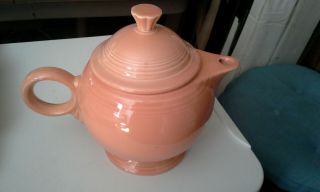 Fiestaware Teapot With Lid Peach Large 44 Oz